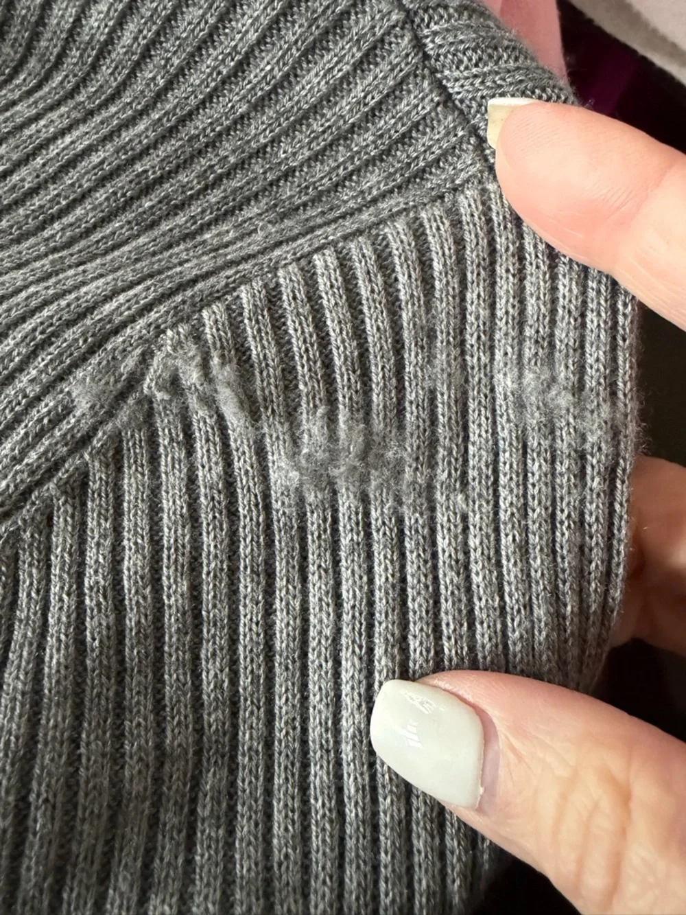 John + Jenn Gray Ribbed Cropped Button Cardigan Sweater Size XS - Picture 10 of 10